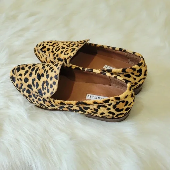 Chelsea & Violet Leopard Print Loafers - Picture 7 of 9